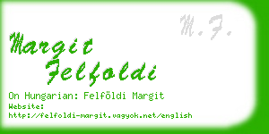 margit felfoldi business card